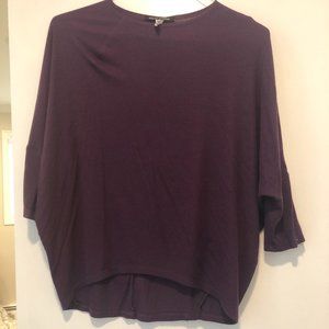 Basic Colors Purple Dolman Long Sleeved Top